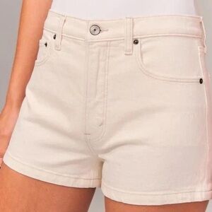 Abercrombie & Fitch The Mom Short High Rise Curve Love Jean Shorts